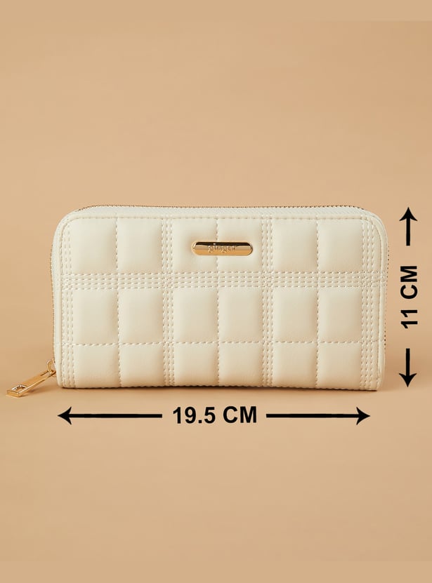 GINGER Quilted Zip-Around Wallet