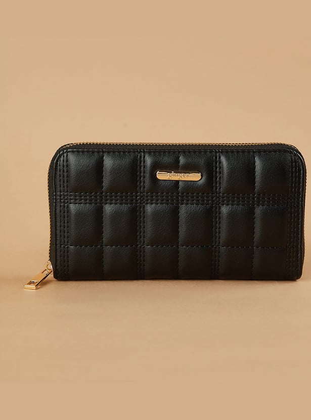 GINGER Quilted Zip-Around Wallet