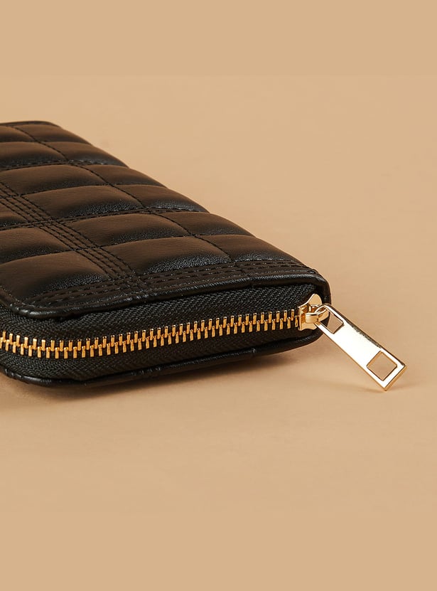 GINGER Quilted Zip-Around Wallet