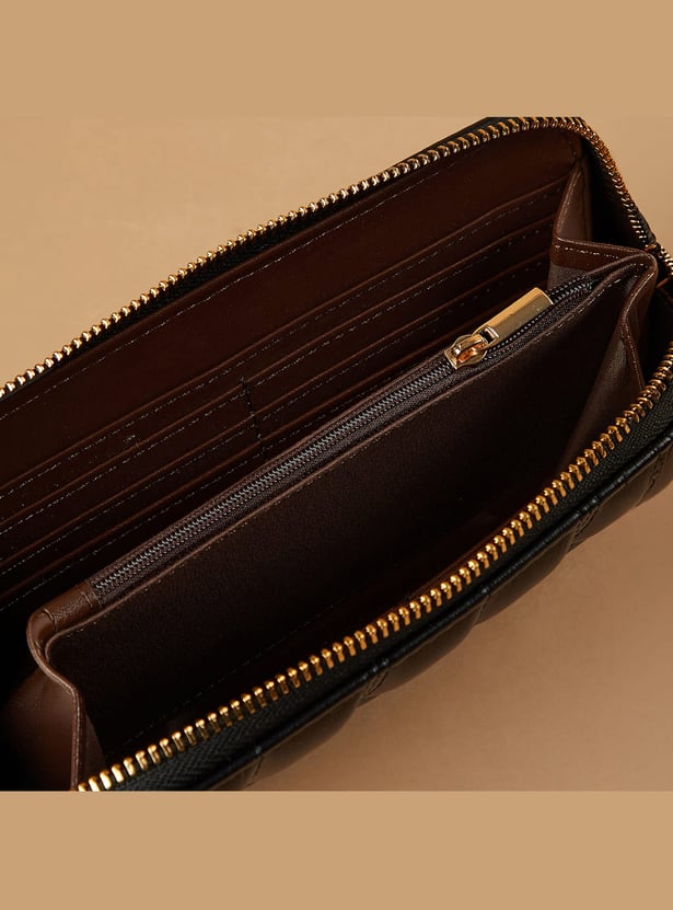 GINGER Quilted Zip-Around Wallet