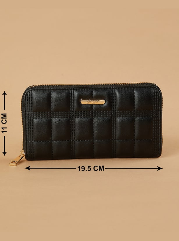 GINGER Quilted Zip-Around Wallet