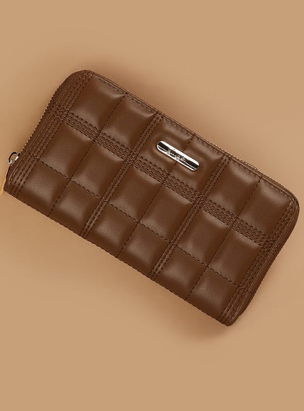 GINGER Quilted Zip-Around Wallet