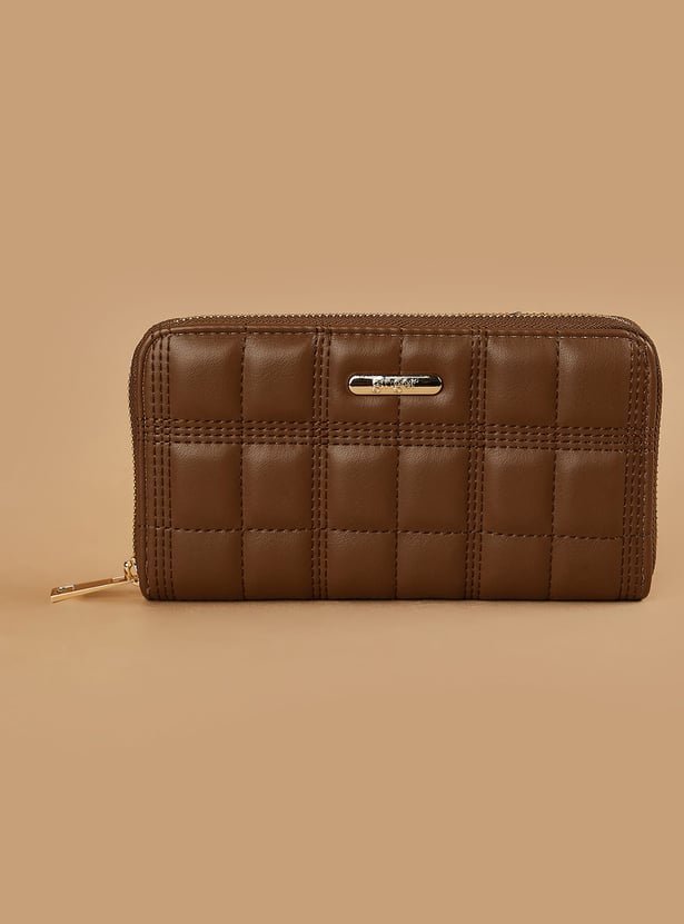 GINGER Quilted Zip-Around Wallet