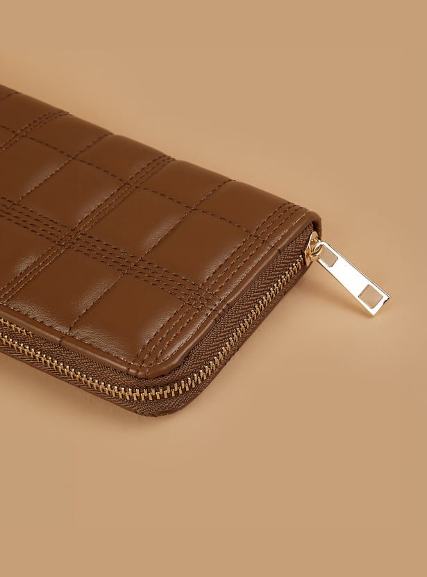 GINGER Quilted Zip-Around Wallet