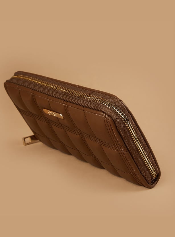 GINGER Quilted Zip-Around Wallet