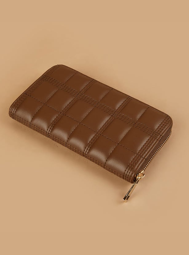 GINGER Quilted Zip-Around Wallet