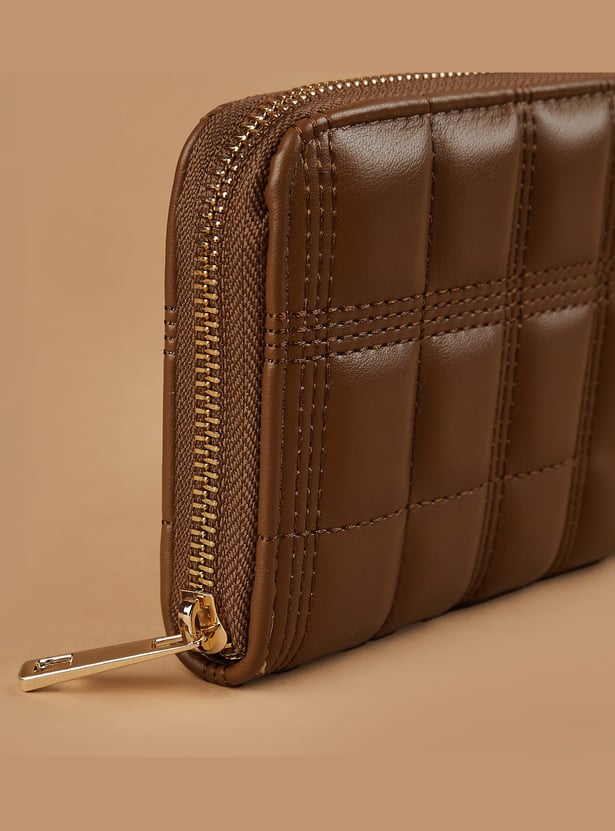 GINGER Quilted Zip-Around Wallet