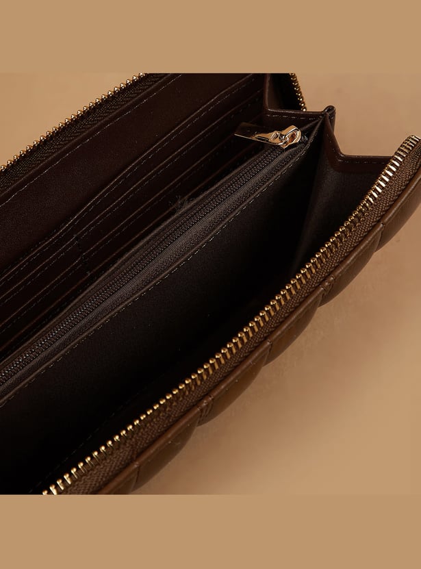 GINGER Quilted Zip-Around Wallet