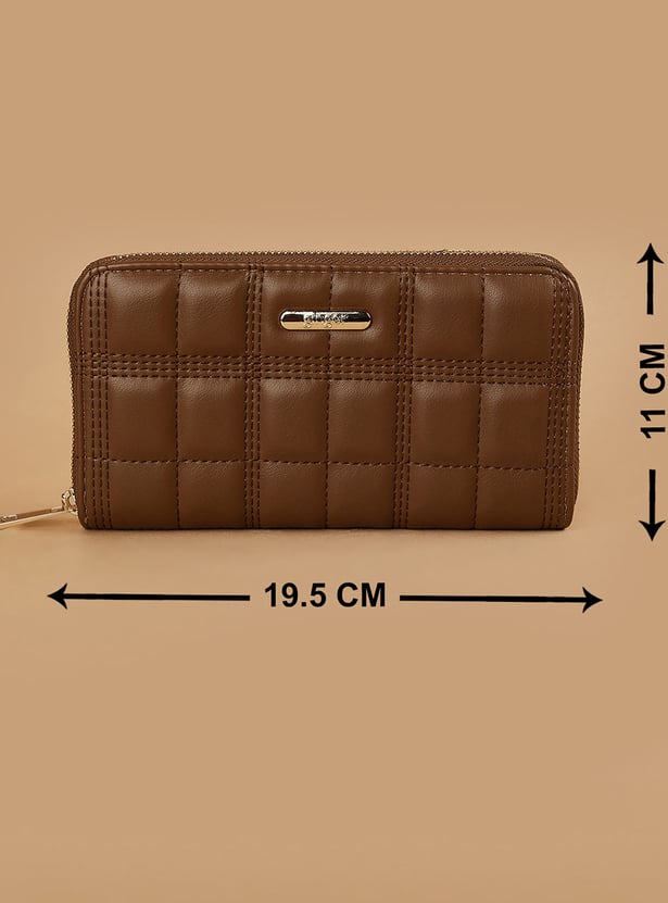 GINGER Quilted Zip-Around Wallet