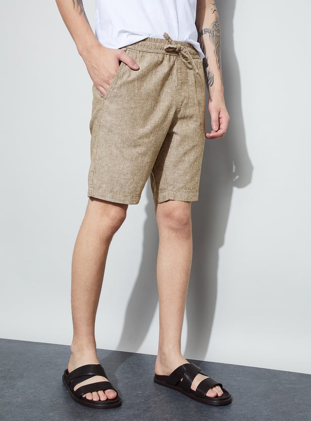 FAME FOREVER Solid Regular Shorts