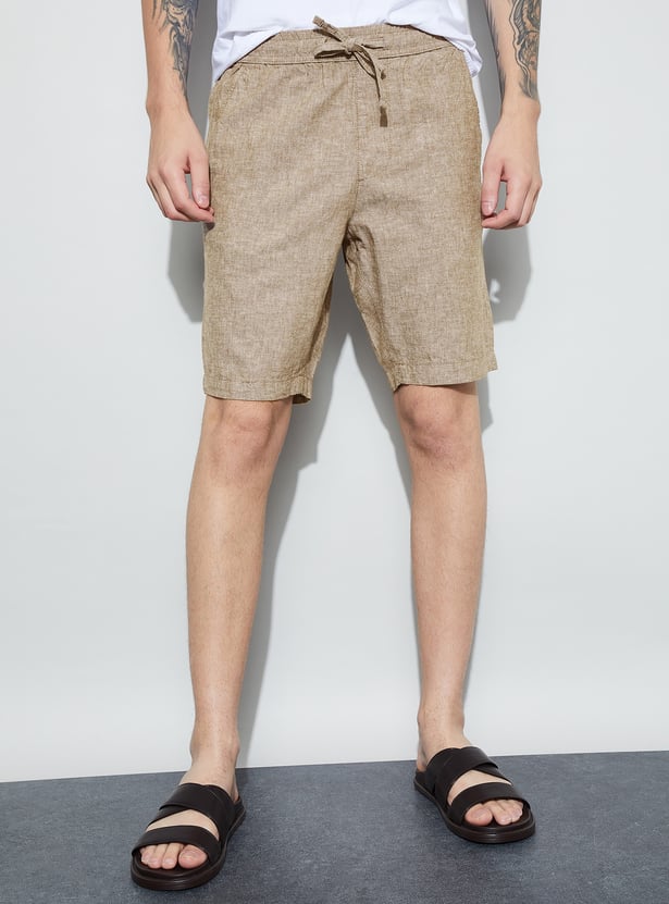 FAME FOREVER Solid Regular Shorts