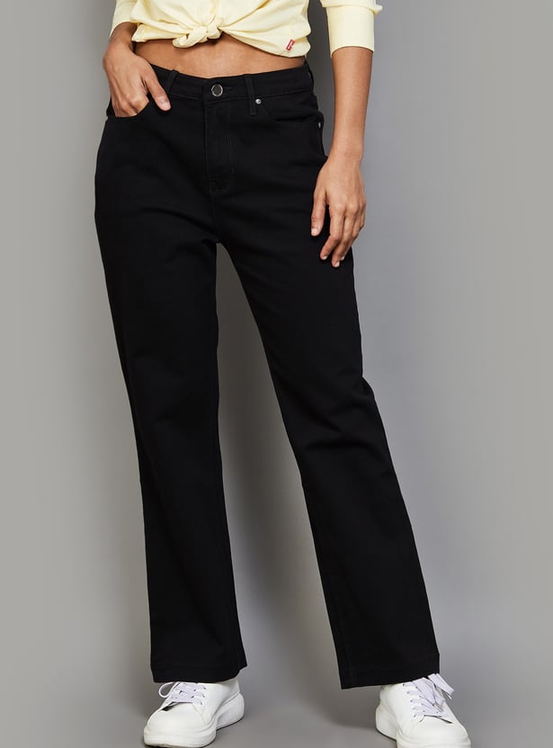 XPOSE Solid Bootcut Jeans