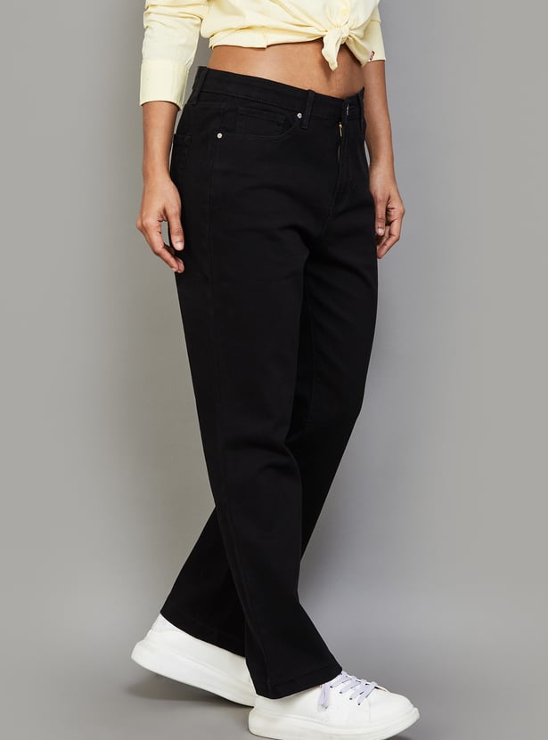 XPOSE Solid Bootcut Jeans