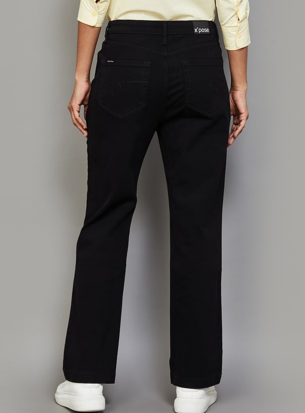 XPOSE Solid Bootcut Jeans