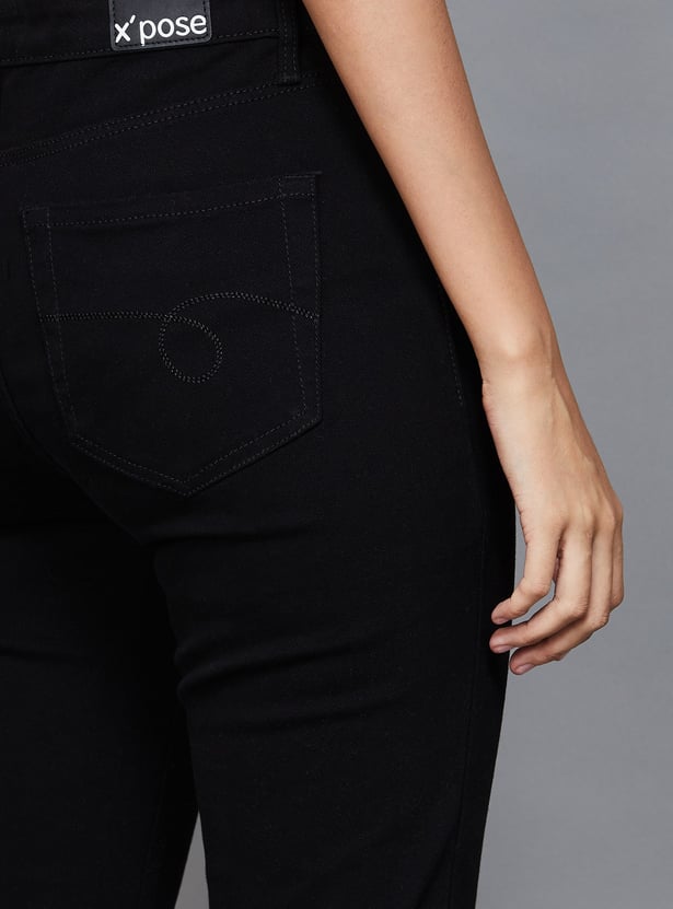 XPOSE Solid Slim Fit High Rise Jeans
