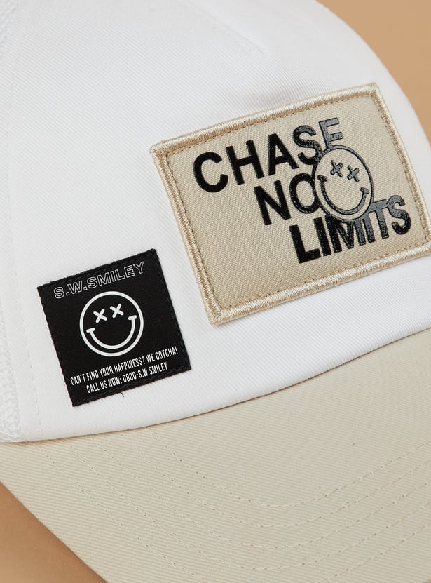 SW SMILEY Printed Applique Baseball Cap