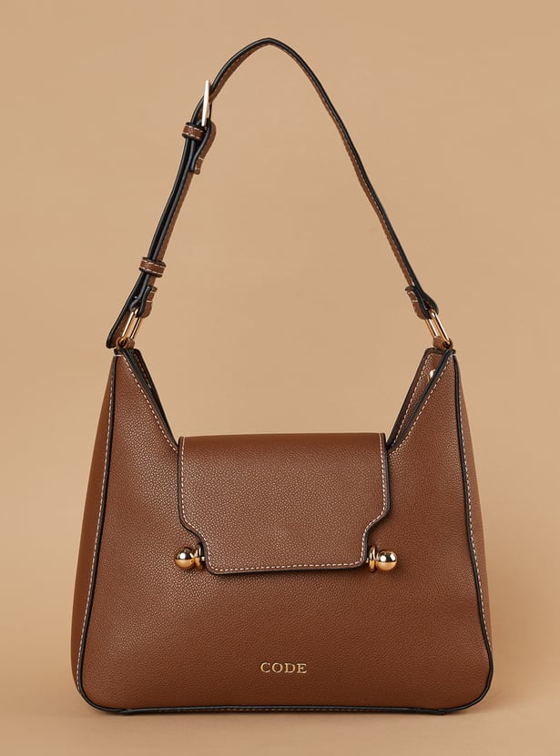 CODE Textured Shoulder Bag