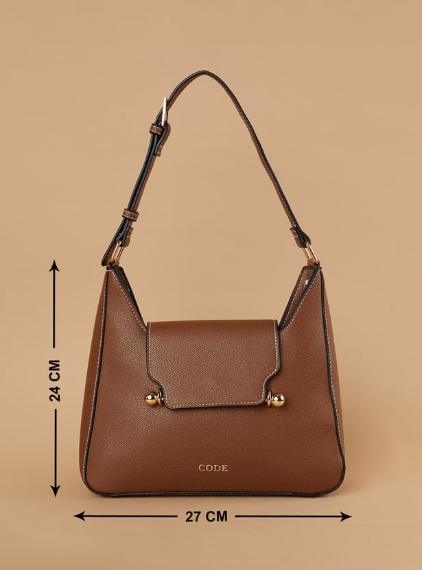 CODE Textured Shoulder Bag