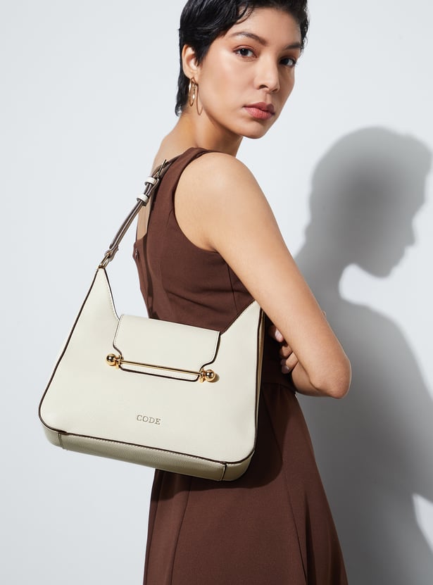 CODE Textured Shoulder Bag