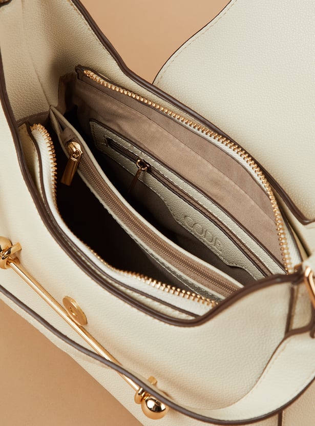 CODE Textured Shoulder Bag