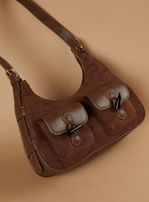 GINGER Textured Shoulder Bag