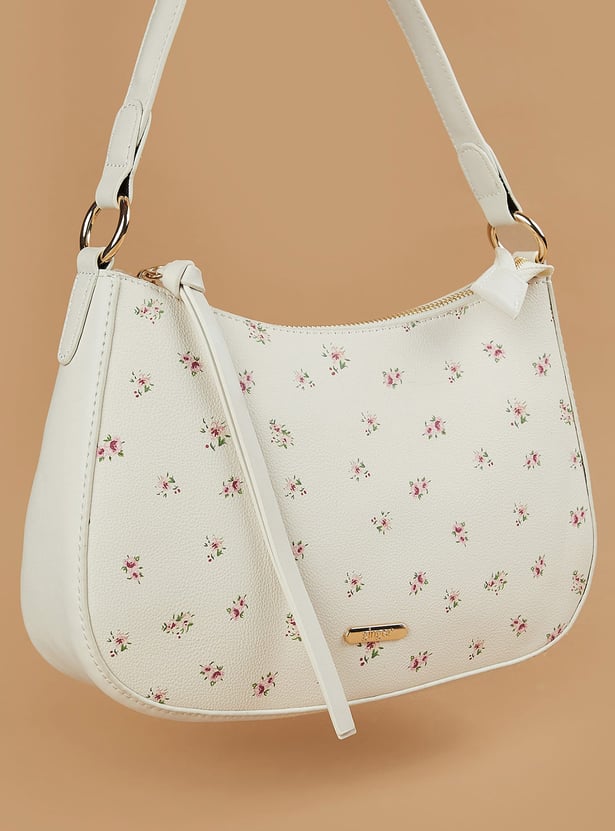 SHOEMART Floral Print Shoulder Bag