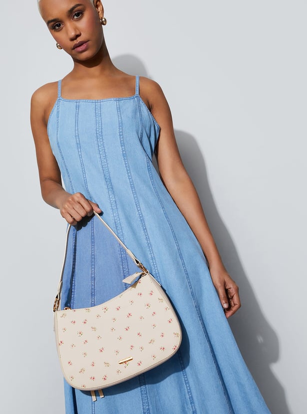 SHOEMART Floral Print Shoulder Bag