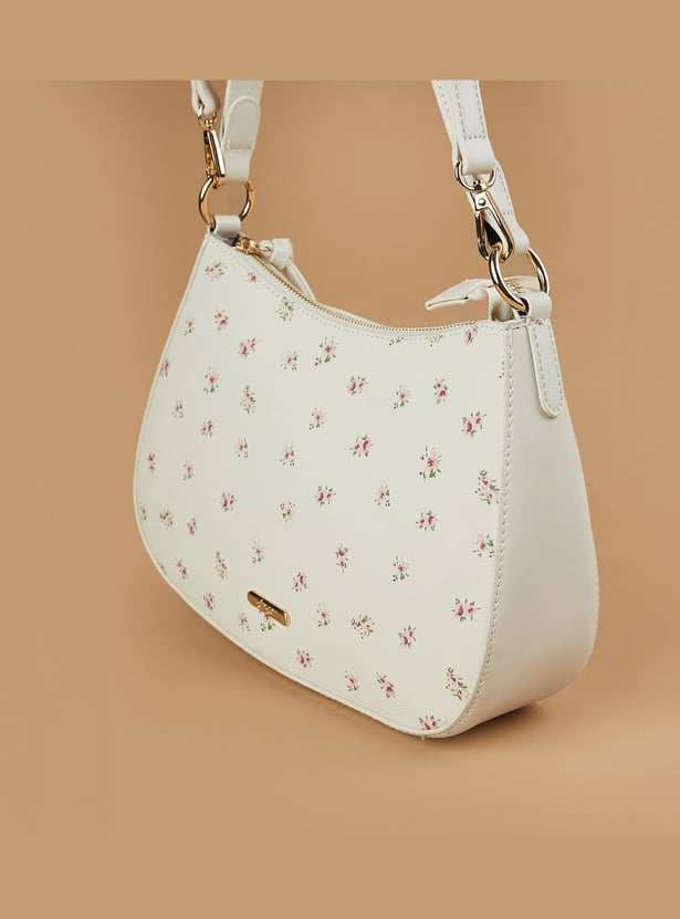 SHOEMART Floral Print Shoulder Bag