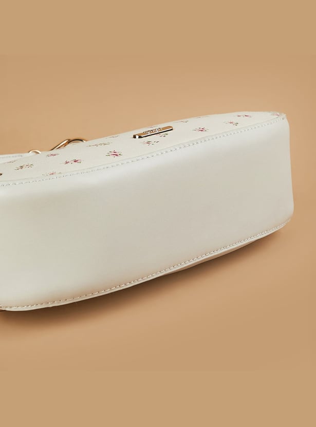 SHOEMART Floral Print Shoulder Bag