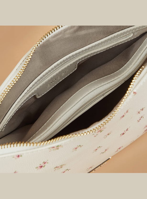 SHOEMART Floral Print Shoulder Bag