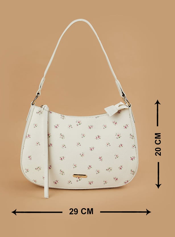 SHOEMART Floral Print Shoulder Bag