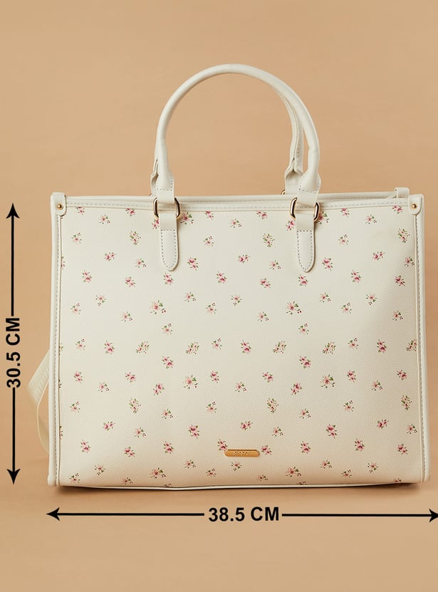 GINGER Floral Print Laptop Bag