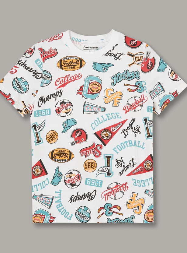 FAME FOREVER Boys Printed T-shirt