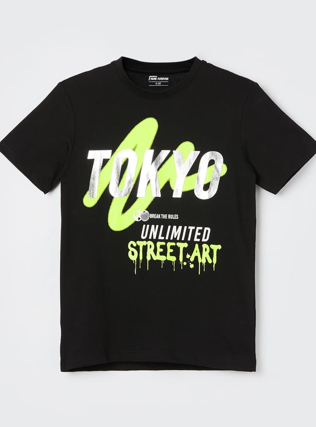 FAME FOREVER Boys Graphic Print T-shirt