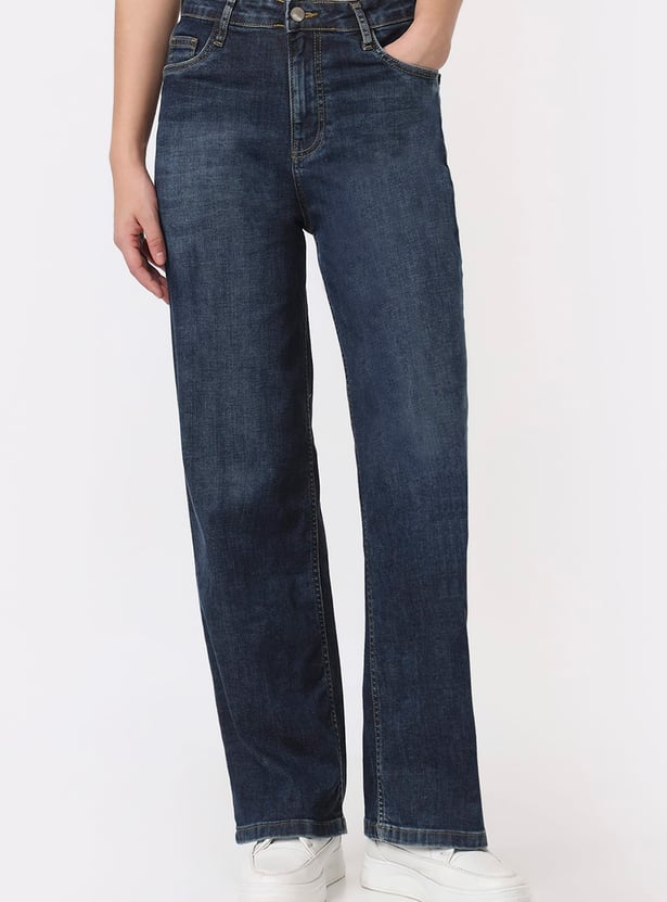 KRAUS Solid Straight Fit Jeans