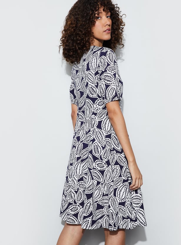 FAME FOREVER Printed A-line Dress