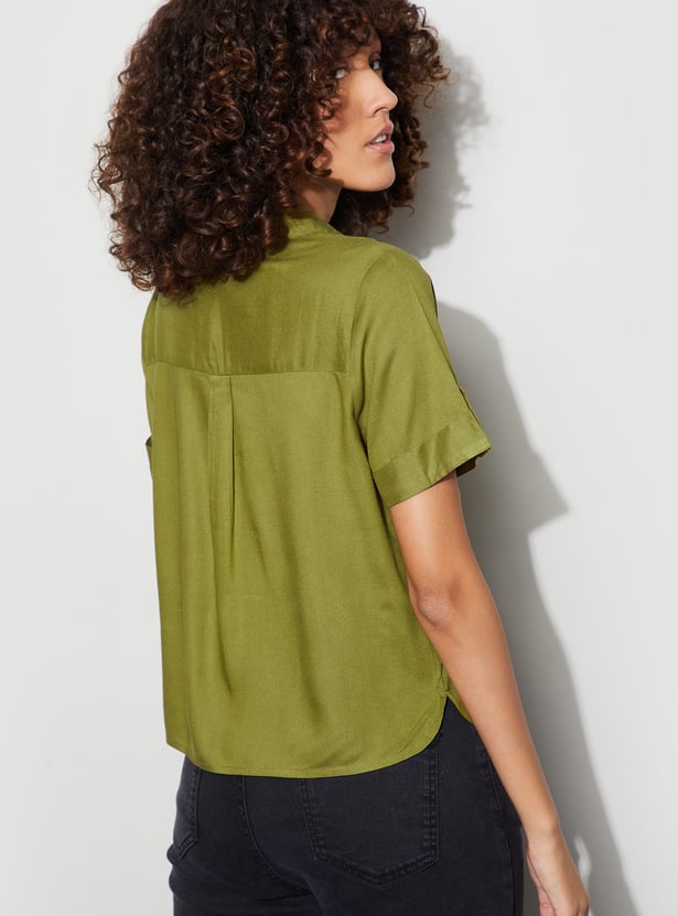 FAME FOREVER Solid Regular Fit Shirt