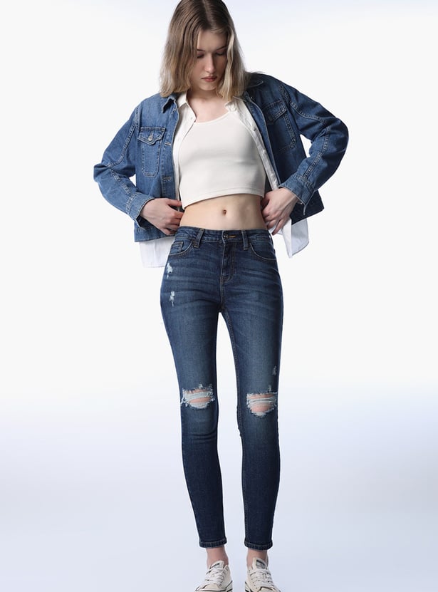 ONLY Distressed Skinny Fit Jeans