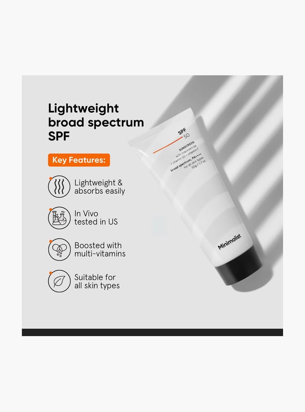 MINIMALIST SPF 50 Lightweight Sunscreen - 100g