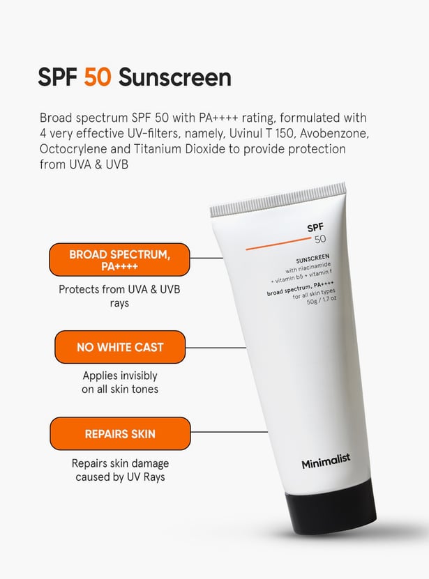 MINIMALIST SPF 50 Lightweight Sunscreen - 100g
