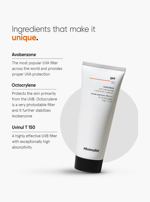 MINIMALIST SPF 50 Lightweight Sunscreen - 100g
