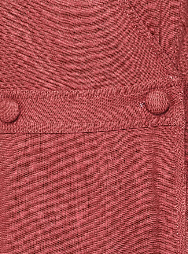 AND Button Detail Wrap Dress