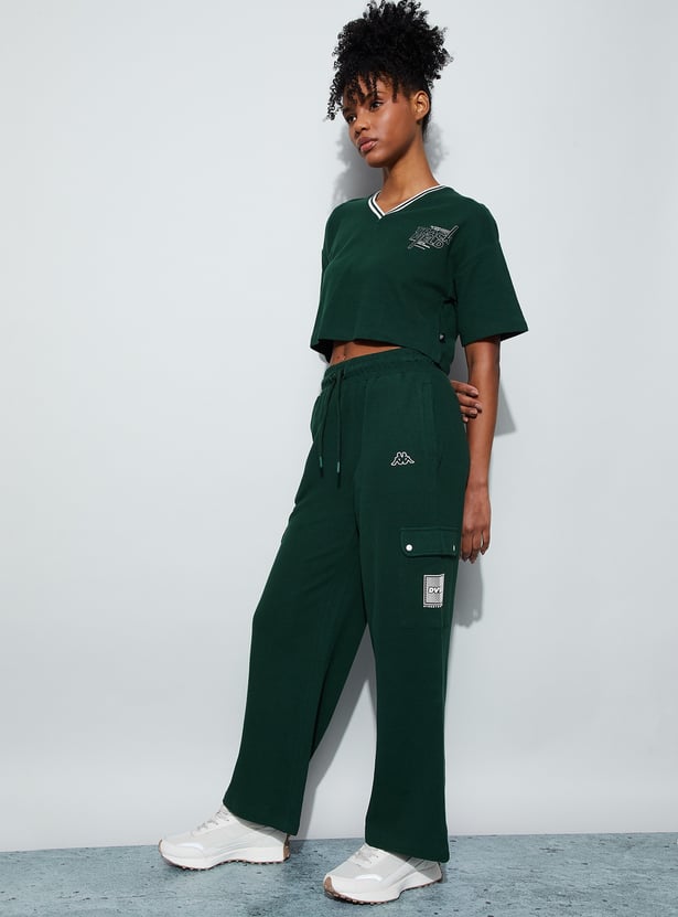KAPPA Solid Trackpants with Cargo Pockets