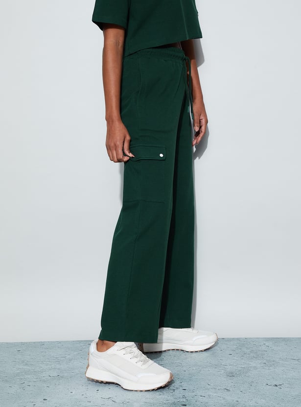 KAPPA Solid Trackpants with Cargo Pockets
