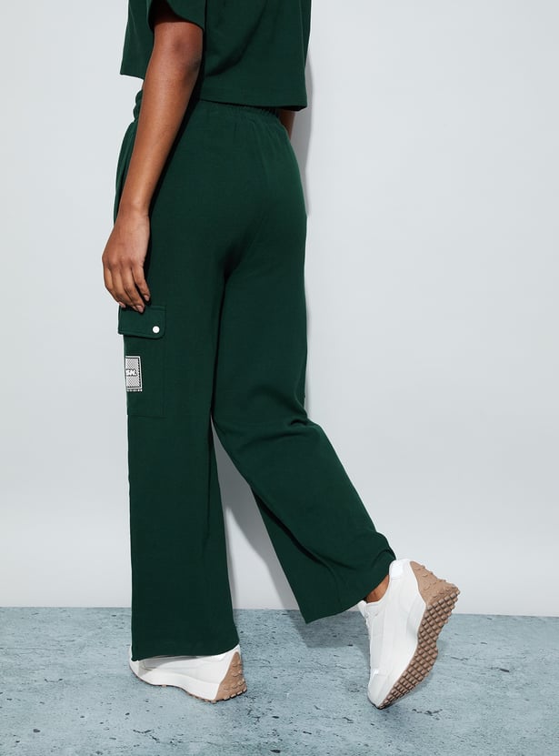 KAPPA Solid Trackpants with Cargo Pockets