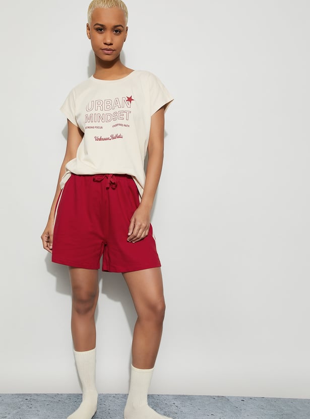 GINGER Printed Lounge T-shirt with Shorts
