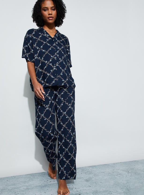 GINGER Floral Print Night Suit