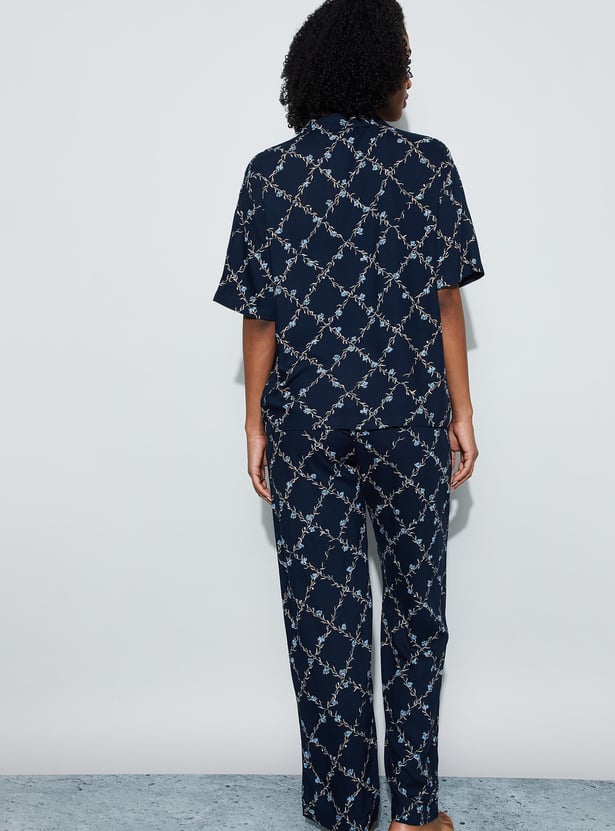 GINGER Floral Print Night Suit