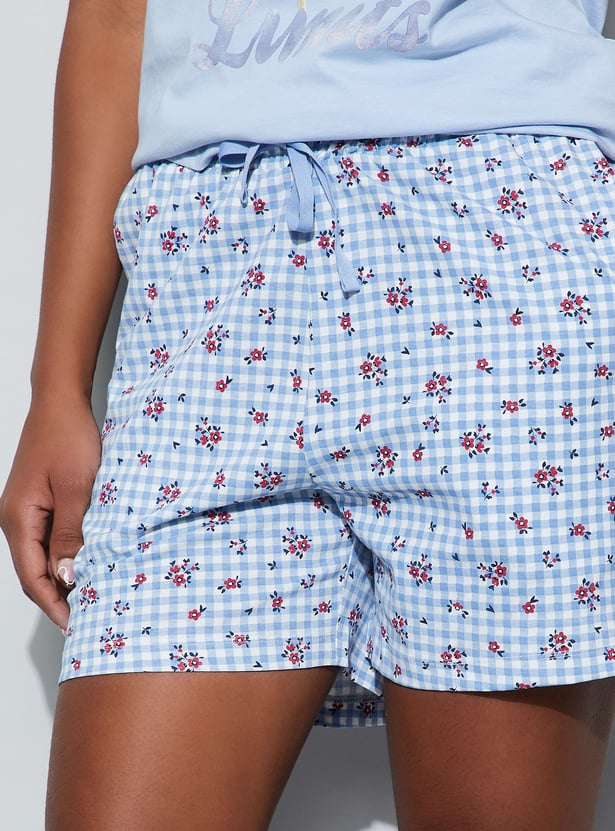 GINGER Floral Print Lounge Shorts