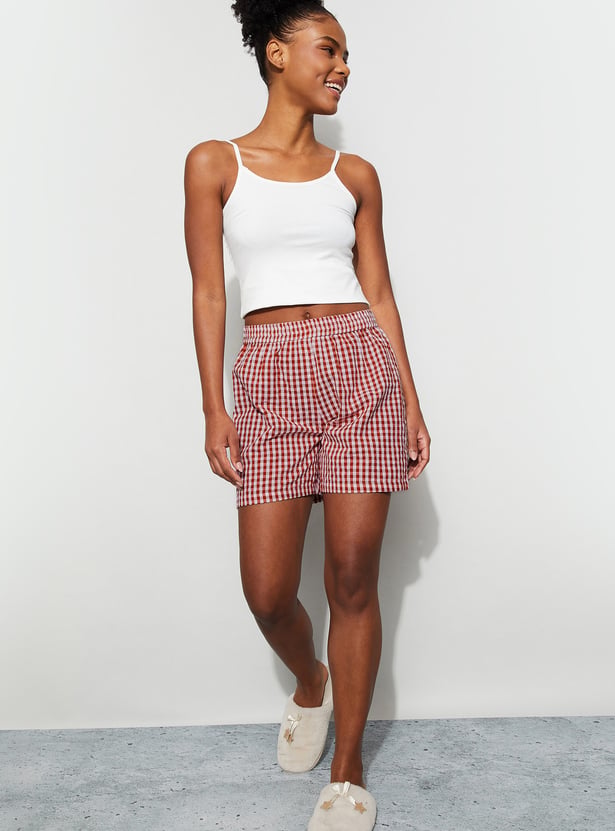 GINGER Checked Lounge Shorts